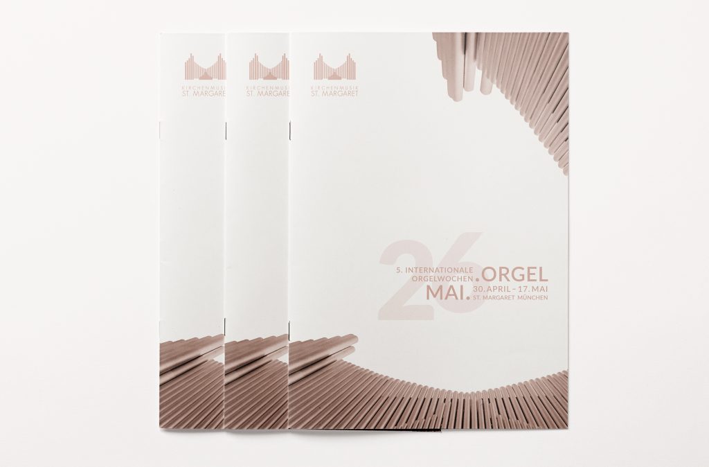 Mai Orgel 2026, St. Margaret München. Grafikdesign Ran Keren. Programmheft Cover