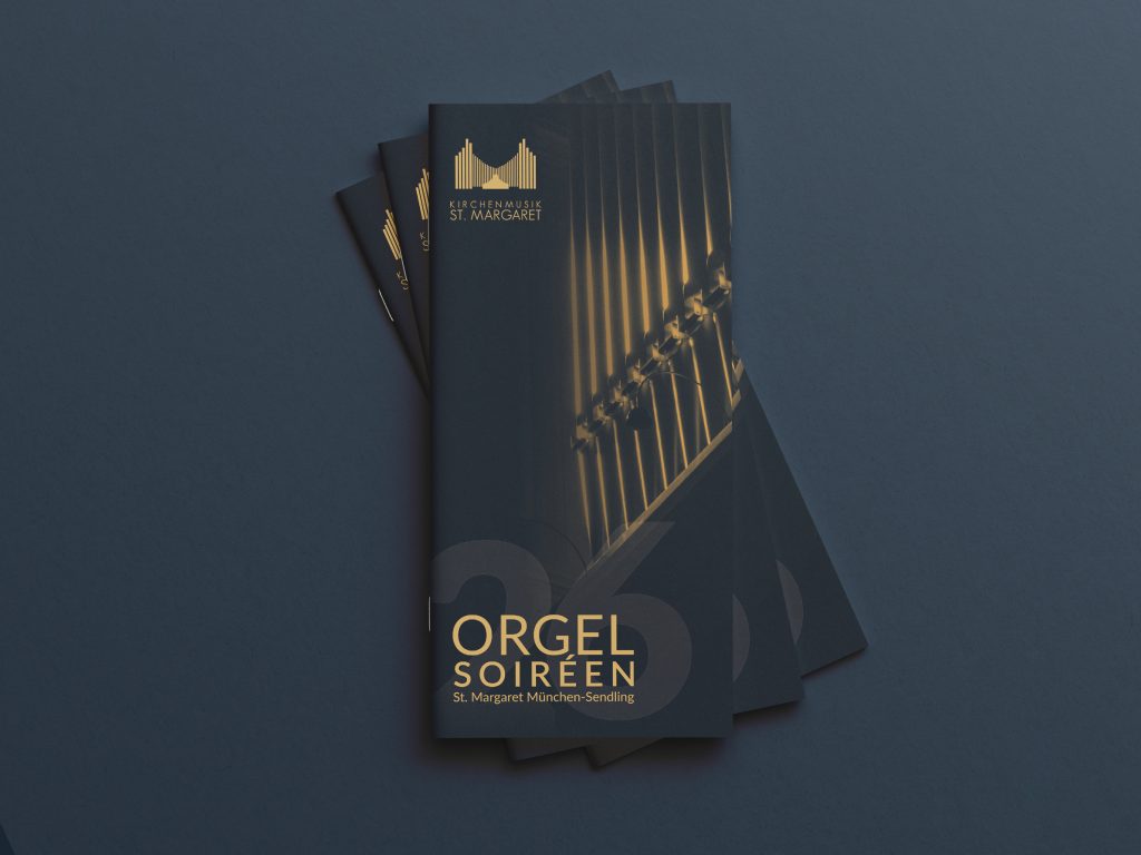 St. Margaret Orgel Soiréen 2026 Programmheft designed von Ran Keren Graphic Studio