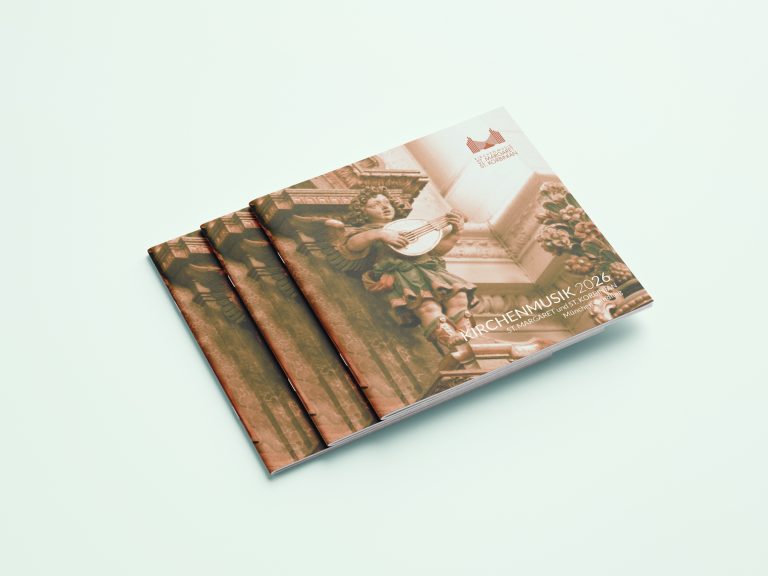 St. Margaret München, Musikübersicht Heft 2026. Ran Keren Gestaltung und Fotografie.