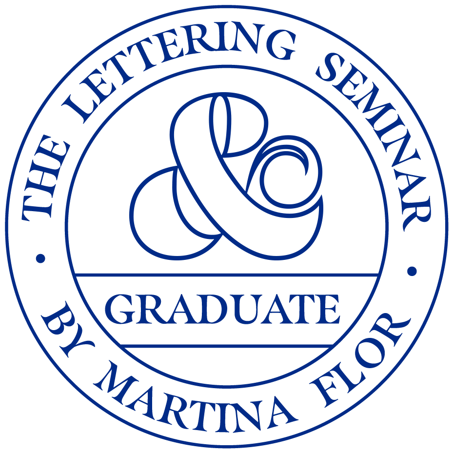 Ran Keren, Graphic Studio, München, the lettering seminar graduate stamp