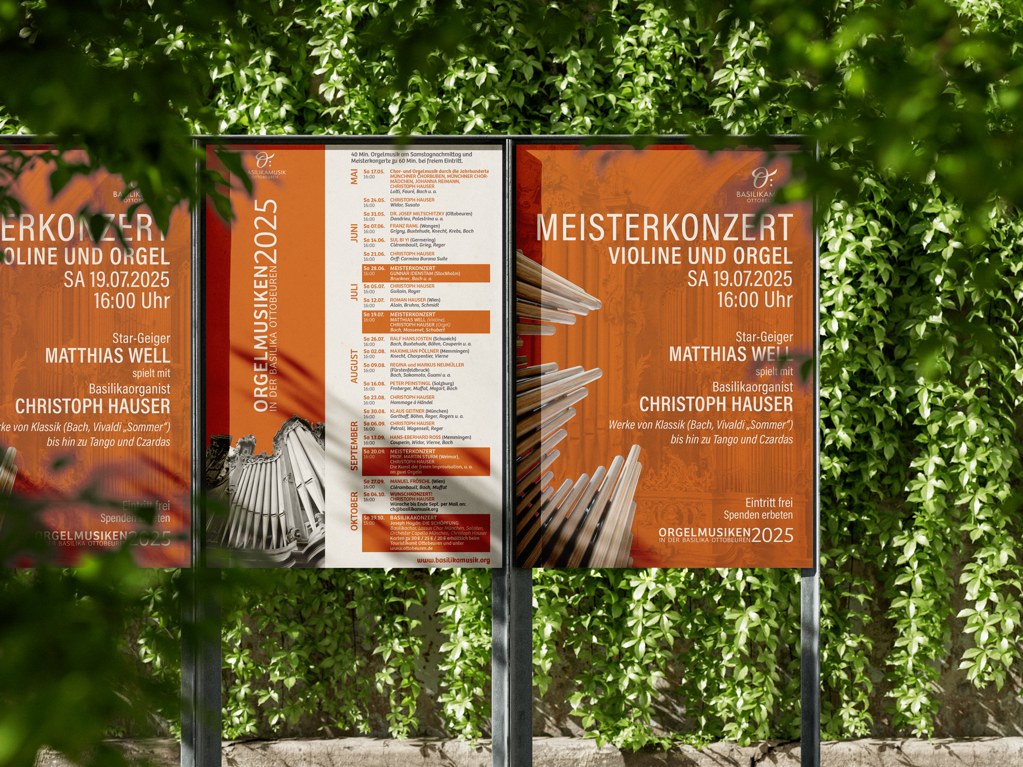 Ran Keren Graphic Design von Jahresübersicht Plakate und Meisterkonzerte, Basilikamusik Ottobeuren 2025