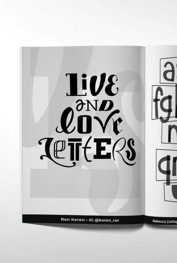 Ran Keren, typism book 9, 2023, Live and Love Letters
